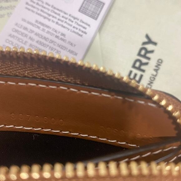 Burberry Vintage Check Womens Zip Around Wallet Classic - Picture 7 of 9